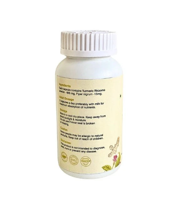 Daivik Moringa Turmeric Veg Capsules | 100% Natural | Immunity Booster, AntiInflammatory, Antioxidant | 100 Caps Each - EarthBased 