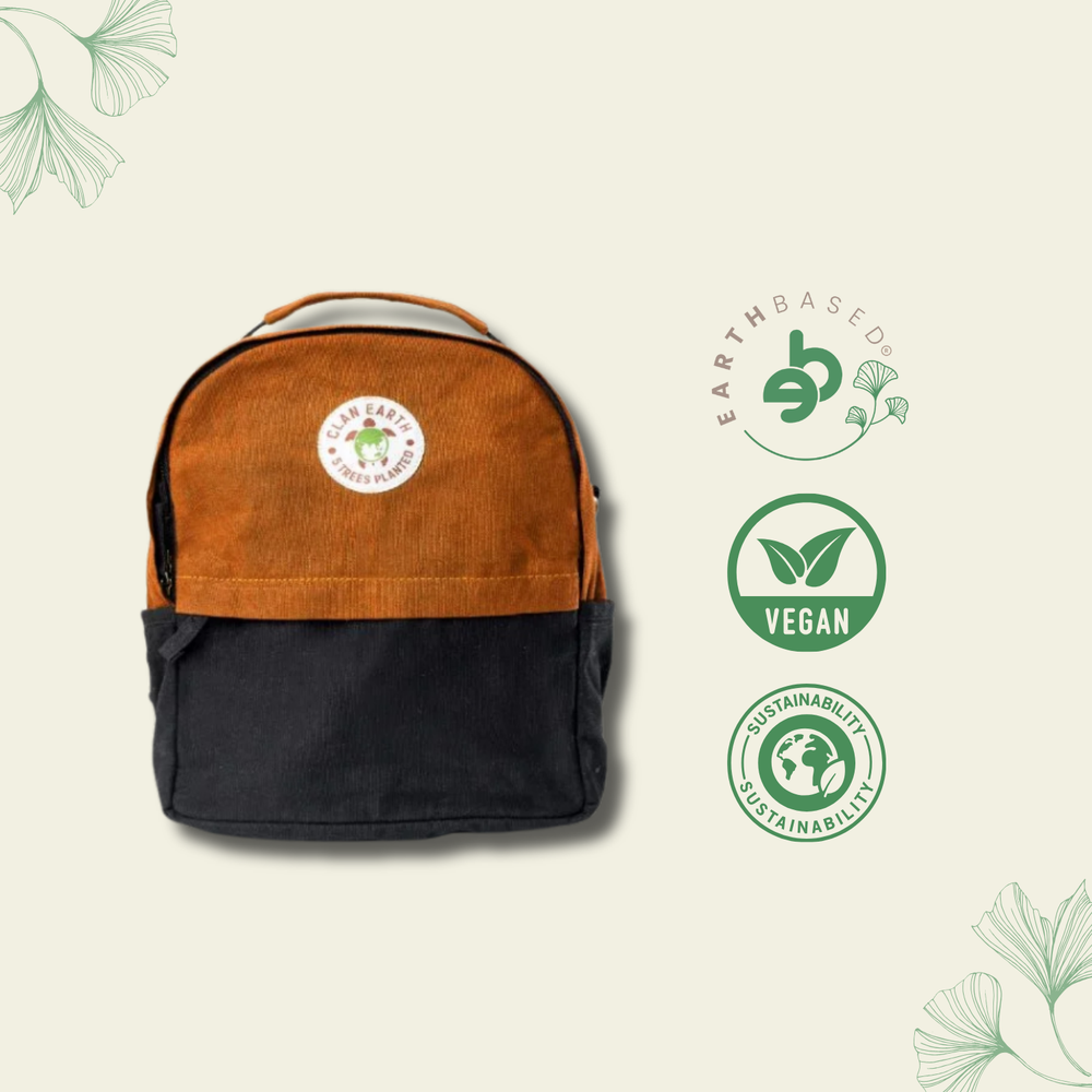 Koala Backpack - Walnut Brown & Charcoal Black | Clan Earth - EarthBased 