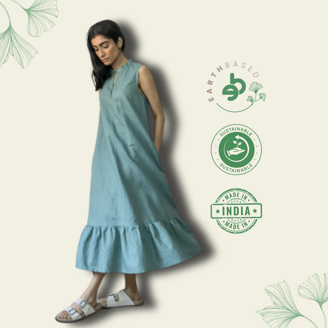 LAID-BACK GATHERED DRESS | Anushe Pirani - EarthBased 