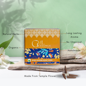 Kewda Dhoop Cones | Made from Temple Flower | Gulessence - EarthBased 