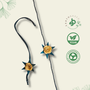 Rakhi Lumba Set | Plantable Seed Paper with Kumkum & Chawal | Set of 4 - EarthBased 