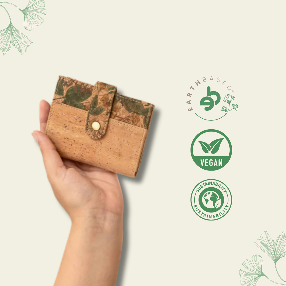Finch Premium Printed Cork Strapped Wallet | Clan Earth - EarthBased 
