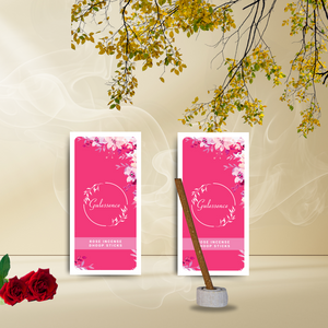 Rose Bamboo less Dhoop Sticks | Made from Temple Flower | Gulessence - EarthBased 