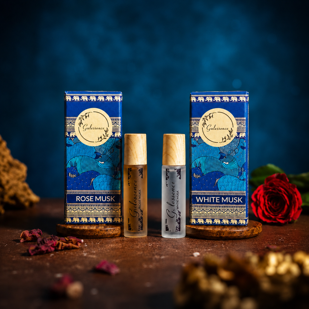 White Musk & Rose Musk Roll-On Attar Combo | Gul essence
