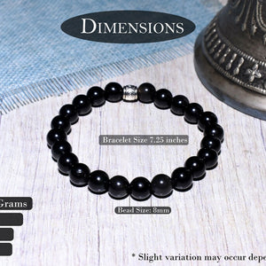Original Certified Obsidian Bracelet For Balance and Emotional Wellbeing - EarthBased 