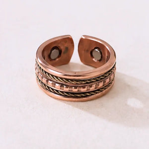 Pure copper magnetic ring – free size unisex ring by Nature Heal