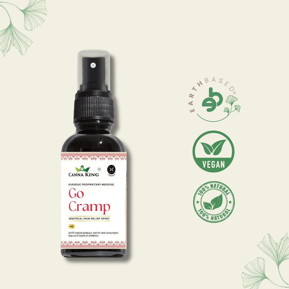 Go Cramp: Menstrual Pain Relief Spray- 50 ml by Cannaking - EarthBased 