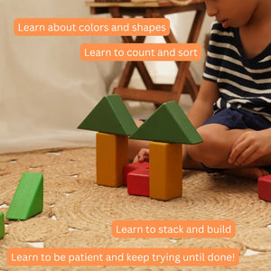 Earthy Rhythm - Multicolored Geo Blocks - EarthBased 