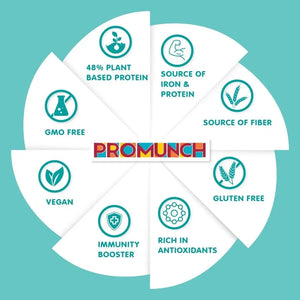 PROMUNCH Soya Snack |Gluten-FreePack of 3 Flavour: Noodle MasalaTangy Pudina & CheeseOnion -150G - EarthBased 