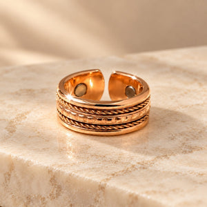 Unisex copper magnetic ring worn on finger