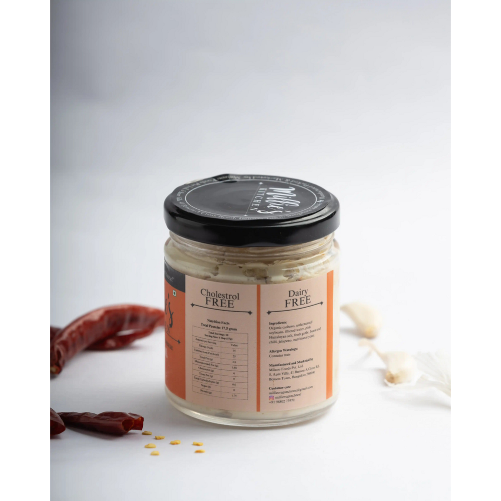 Burnt Red Chili and Garlic | Millie's Vegan Cheese - EarthBased 