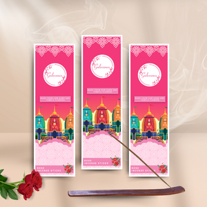 Rose Incense Sticks With Free Incense Holder| Made from Cowdung & Temple Flowers | Gulessence - EarthBased 