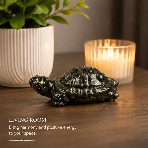 Vastu Pyrite Turtle for Wealth, Protection & Positive Energy Home Decor