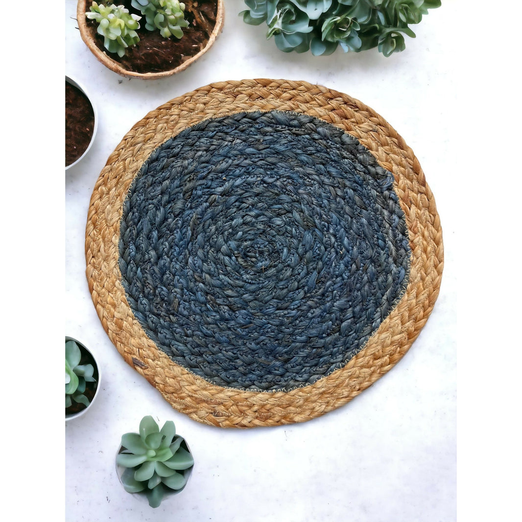 Jute Placemats set of 2 (blue) - EarthBased 