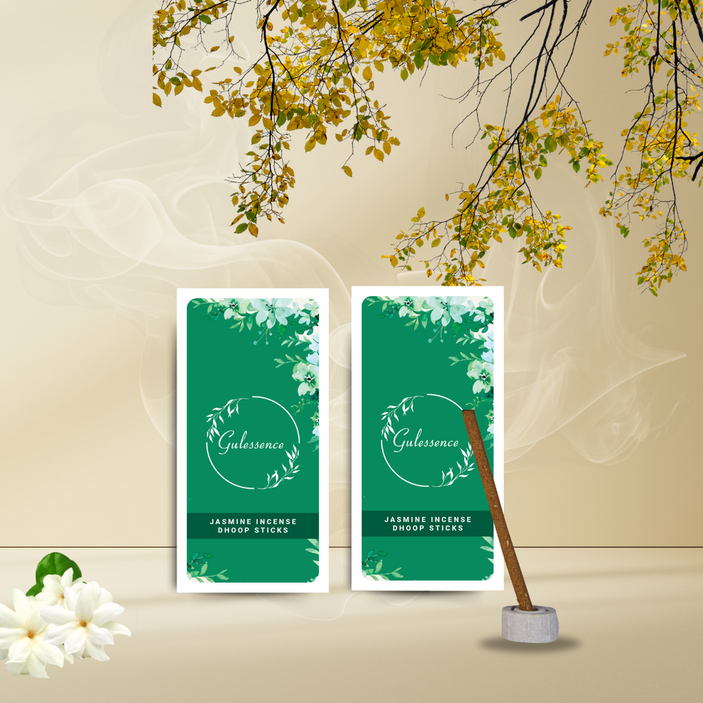 Jasmine Bamboo Less Dhoop Sticks | Made from Temple Flower | Gulessence - EarthBased 
