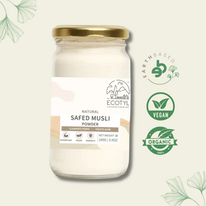 Ecotyl Safed Musli Powder | Boosts Stamina & Immunity | Ayurvedic Herb | 100g - EarthBased 