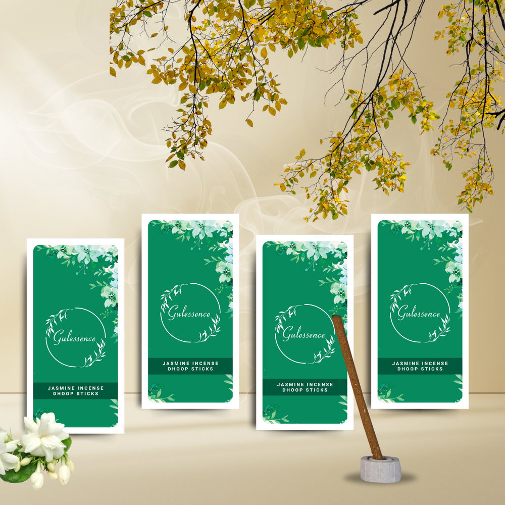 Jasmine Bamboo Less Dhoop Sticks | Made from Temple Flower | Gulessence - EarthBased 