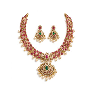 Ruby Temple Necklace Set - view 2