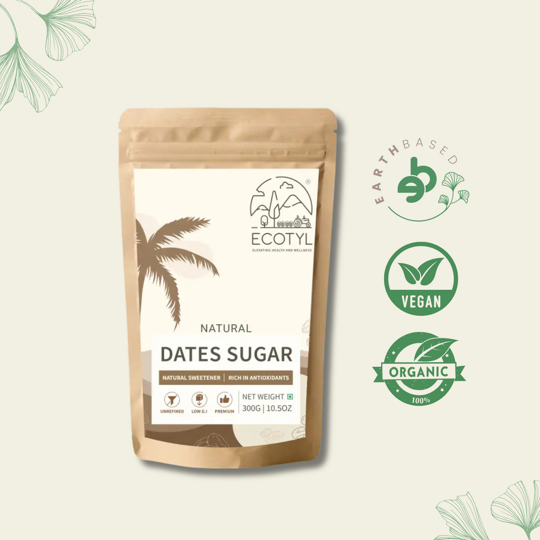 Ecotyl Dates Sugar | Natural Sweetener | Rich in Minerals | 300g - EarthBased 