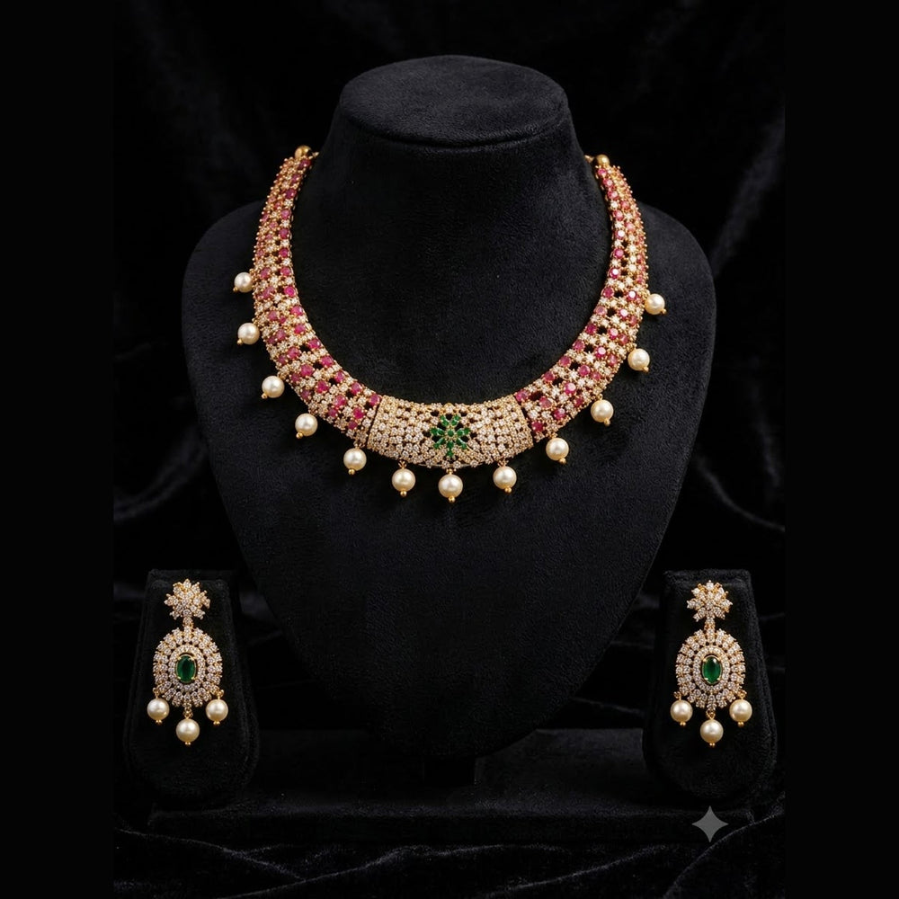 Ruby Pearl Choker Set - view 2