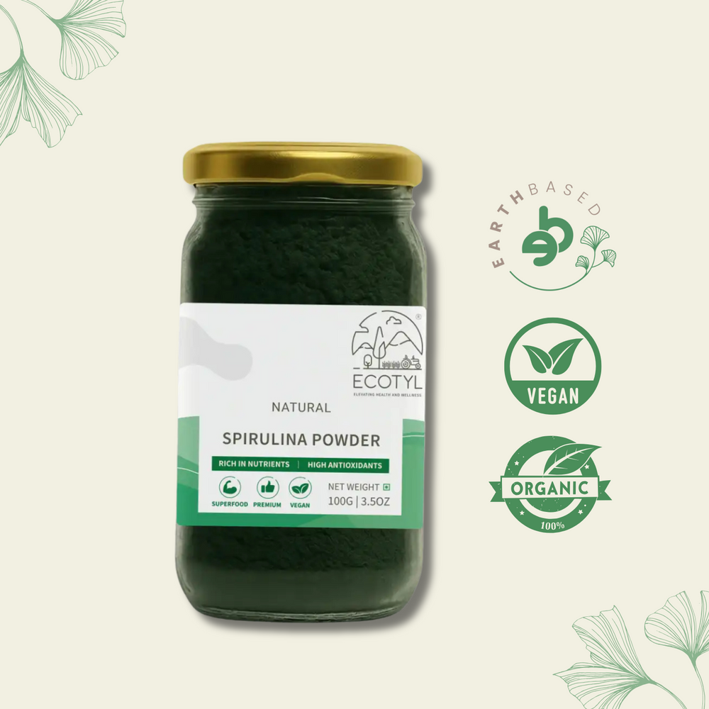 Ecotyl Spirulina Powder | Superfood | High Protein & Nutrients | 100g - EarthBased 