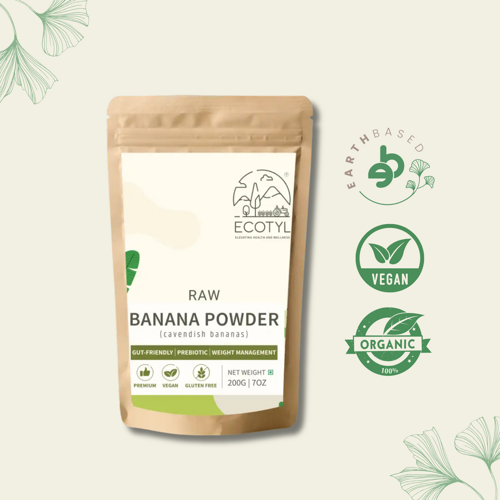Ecotyl Raw Banana Powder | Prebiotic Superfood | Supports Gut Health | 200g - EarthBased 