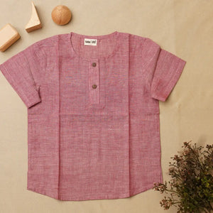 Kurta Shirt' - Boys' Cotton Shirt - EarthBased 