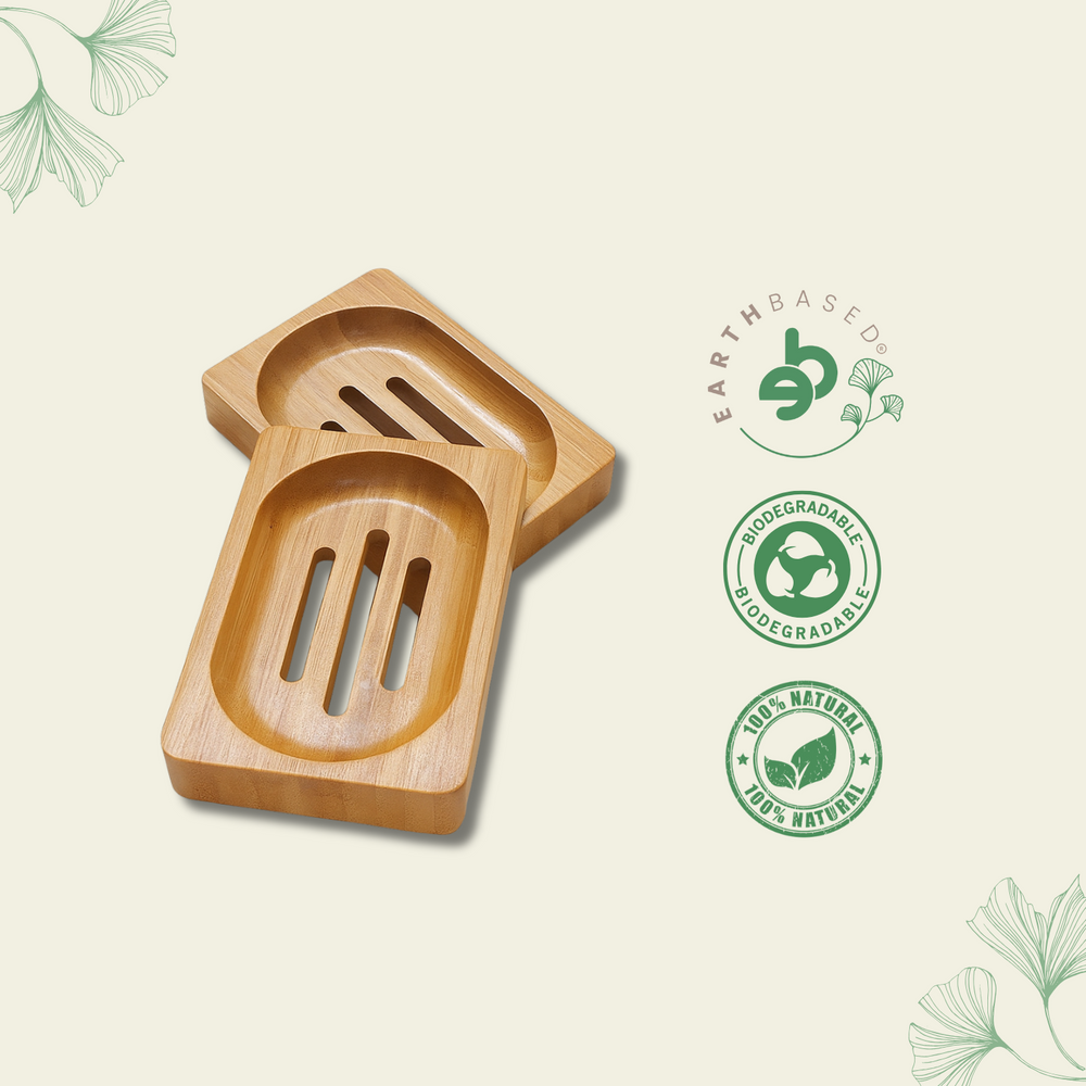 Bamboo Soap Tray | Soap Dish - EarthBased 