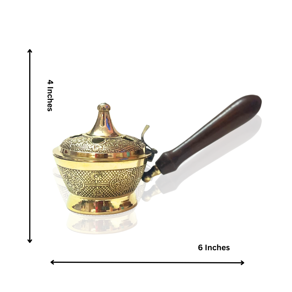 Gulessence Rose Dhoop Cones and Brass Dhooni Combo - EarthBased 