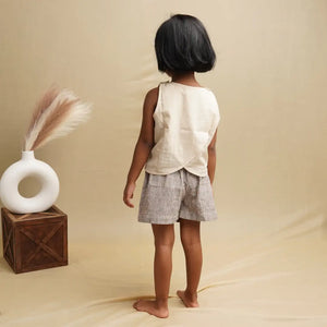 Frilly Fun Set' - Girls' Set with Crop Top and Frilly Shorts Set - EarthBased 