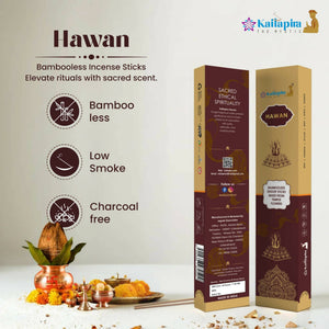 Kailapira Hawan incense Sticks – 8” Premium Dhoop Batti, Incense Sticks (Pack of 20) | Pack of 2 - EarthBased 