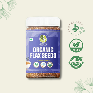 Organic Flaxseed - 200g | Asmita Organic Frams | Pack of 2 - EarthBased 