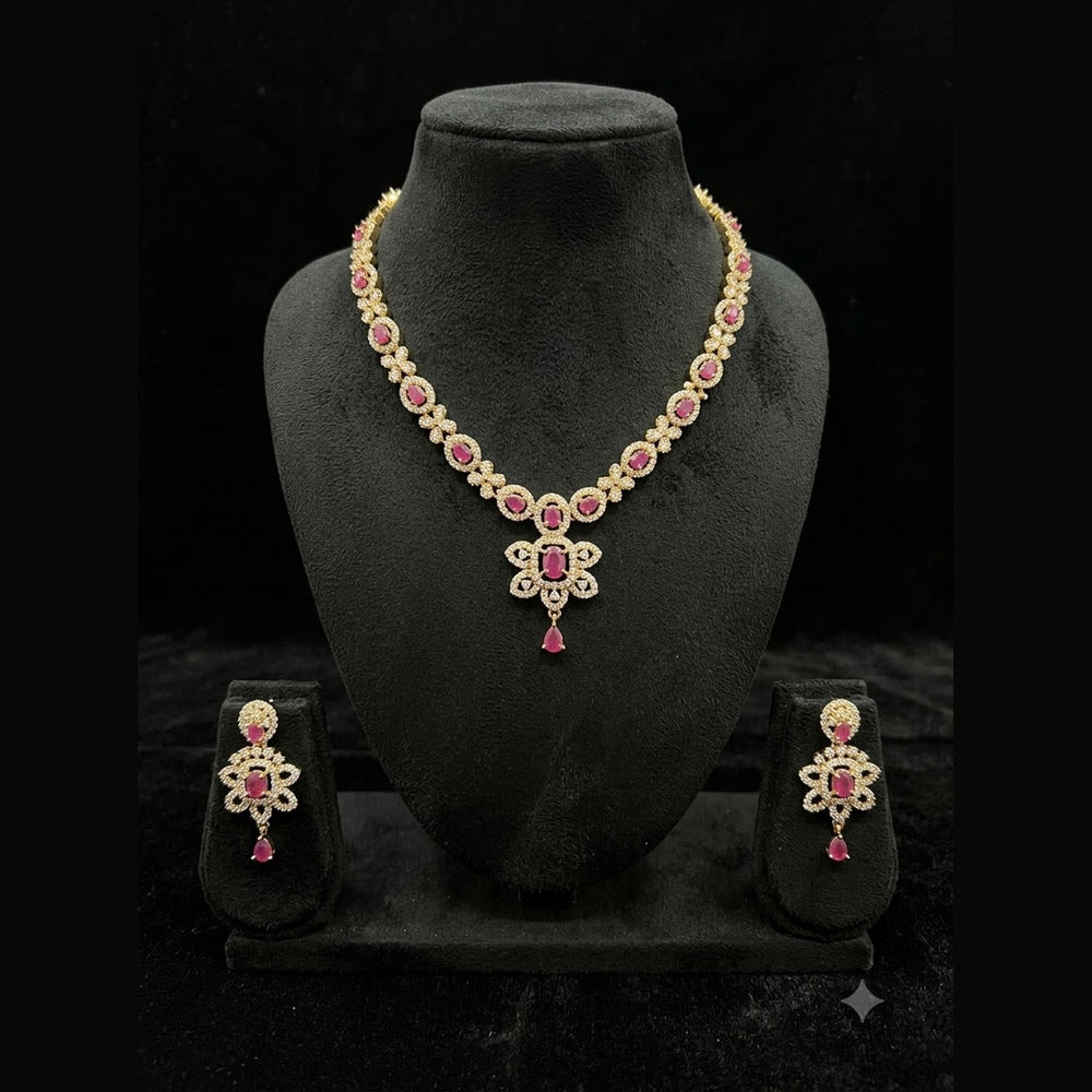 Ruby Sparkle Necklace Set - view 4