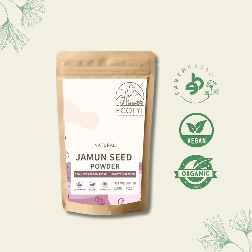 Ecotyl Jamun Seed Powder | Blood Sugar Control | Rich in Antioxidants | 200g - EarthBased 