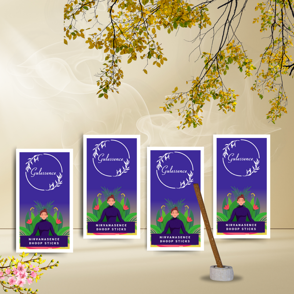Nirvanasence  Bamboo less Dhoop Sticks | Made from Temple flowers | Gulessence - EarthBased 