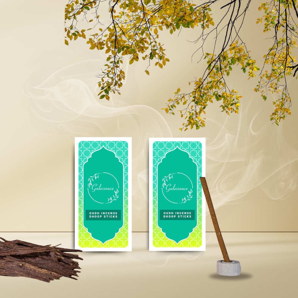 Oudh Bamboo Less Incense Dhoop Sticks | Made from Temple flowers | Gulessence - EarthBased 