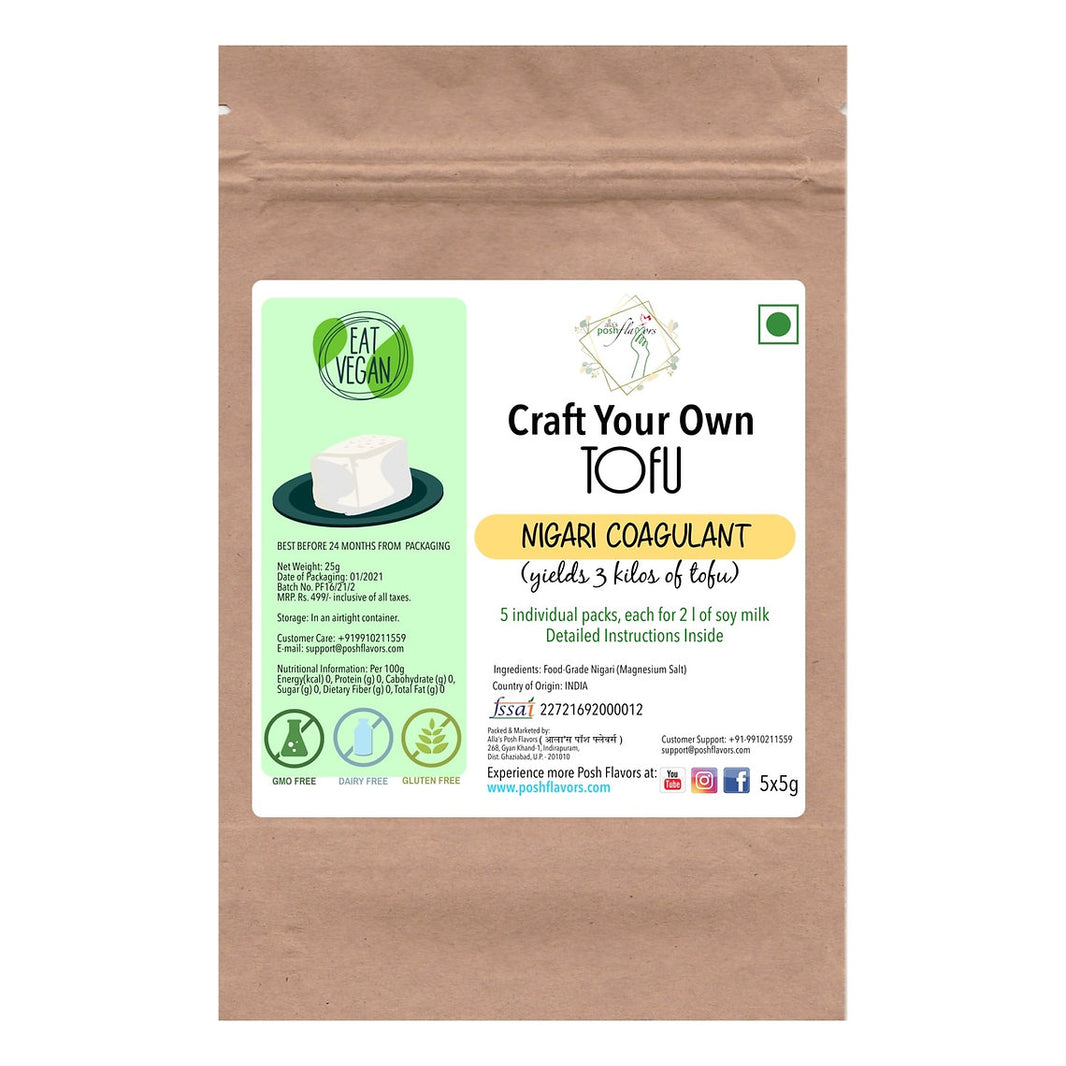 Tofu Coagulant, Nigari, Bittern, Magnesium Salt | How to Make Tofu Easily at Home - Instructions Included | Posh Flavors