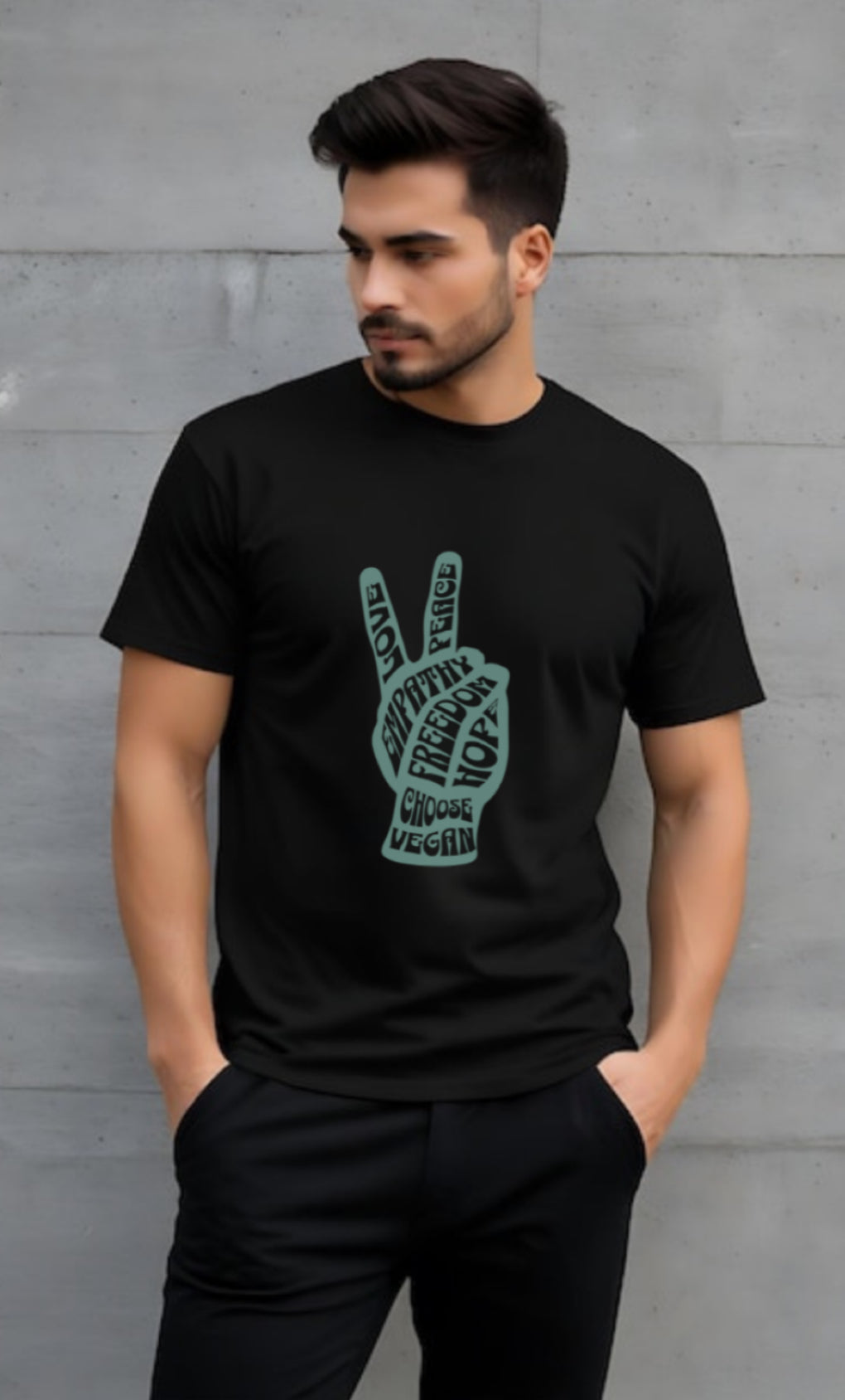 Love, peace, hope, sustainable (Male) — Earthbased