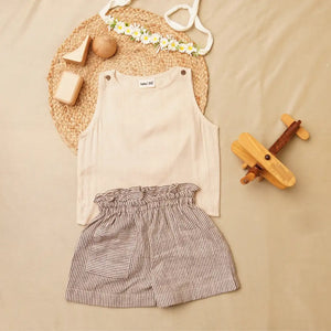 Frilly Fun Set' - Girls' Set with Crop Top and Frilly Shorts Set - EarthBased 