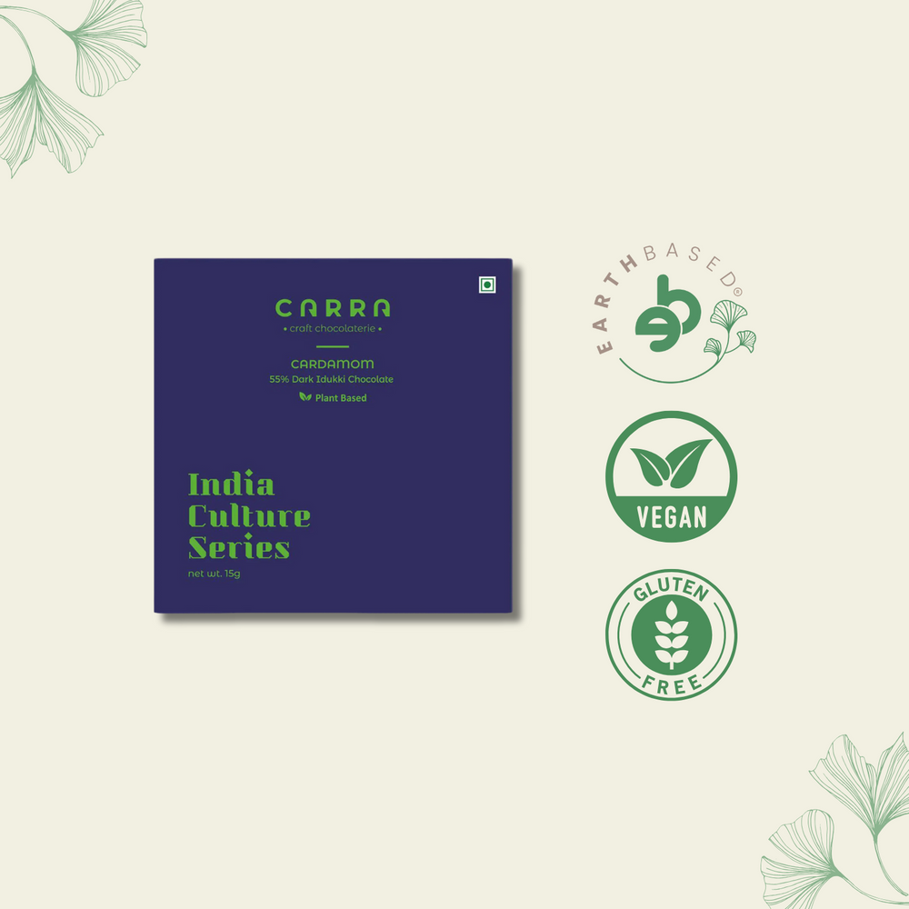 CARRA Cardamom in 55% Dark Chocolate 15G - EarthBased 
