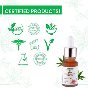Cannarma Hemp Kumkumadi Tailam Face Oil (10ml) - EarthBased 