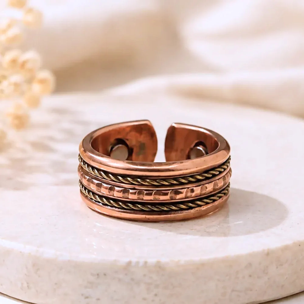 Nature Heal pure copper magnetic ring – adjustable free-size band