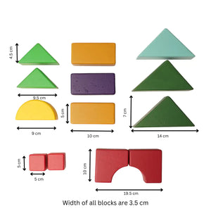 Earthy Rhythm - Multicolored Geo Blocks - EarthBased 