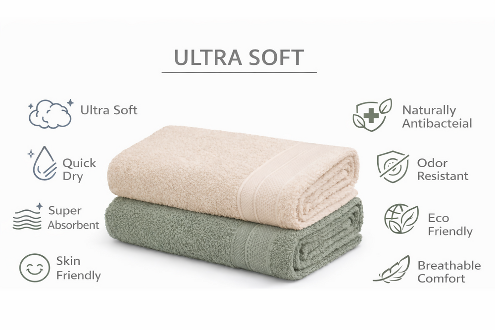 Bamboo Hand Towel | Set of 2 - EarthBased 