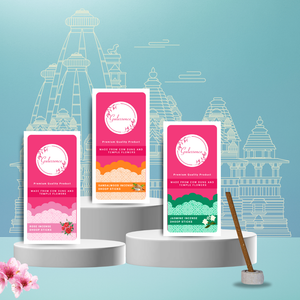 Gulessence Sandal, Rose, Jasmine Bambooless Dhoop Sticks | Pack of 3 - EarthBased 
