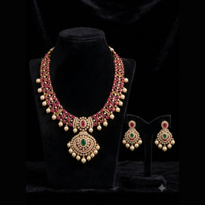 Ruby Temple Necklace Set - view 3