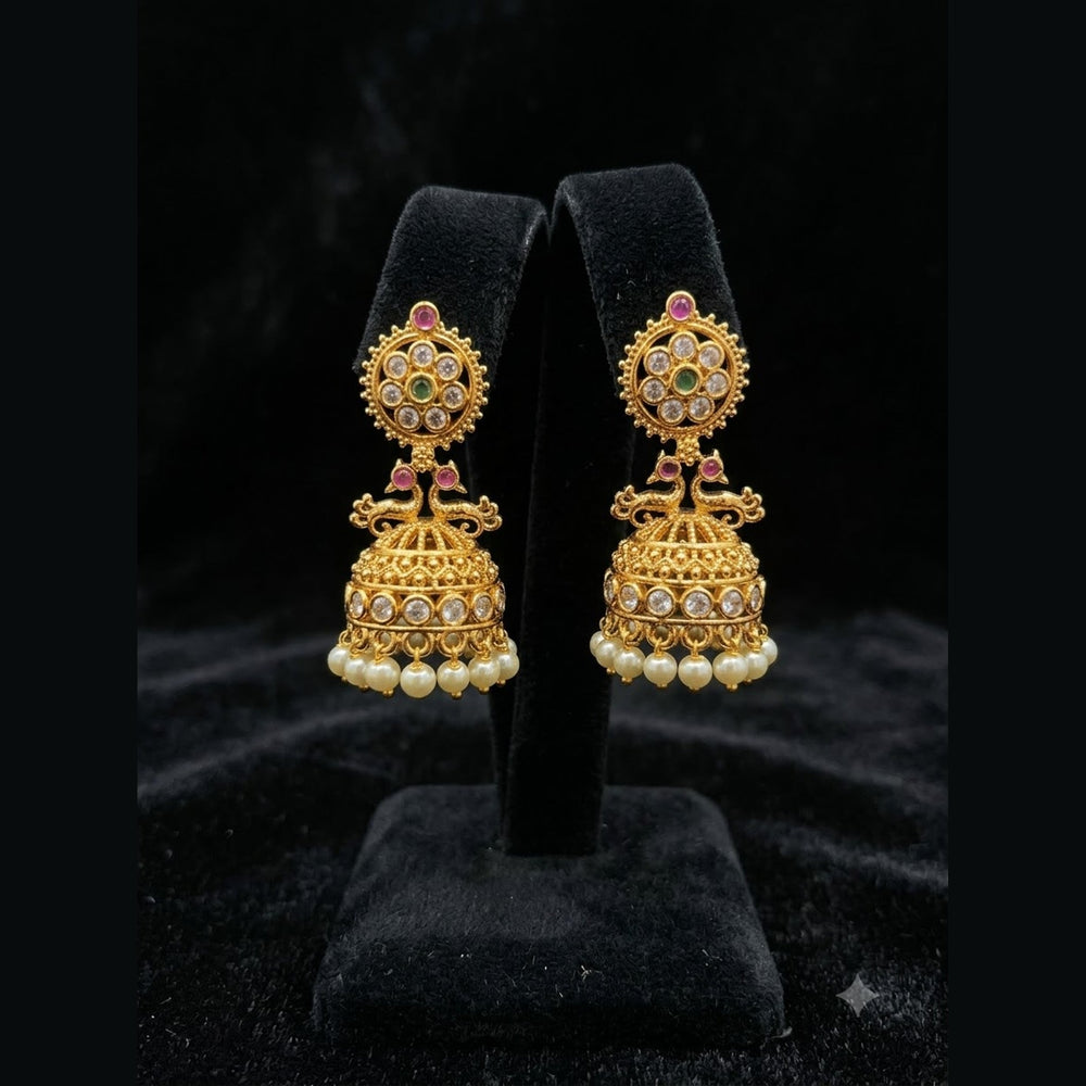 Temple Jhumka Earrings - view 3