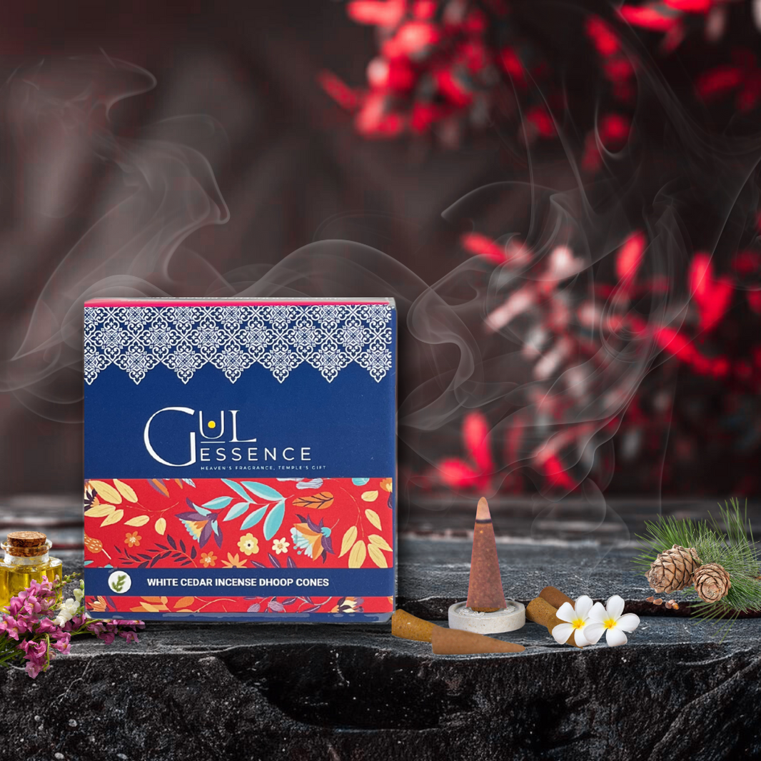 White Cedar Dhoop Cones | Made from Temple Flower | Gulessence - EarthBased 