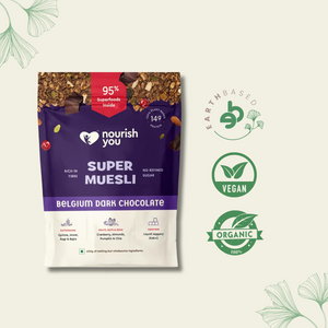 Nourish You Super Muesli Belgium Dark Chocolate 400gm - EarthBased 