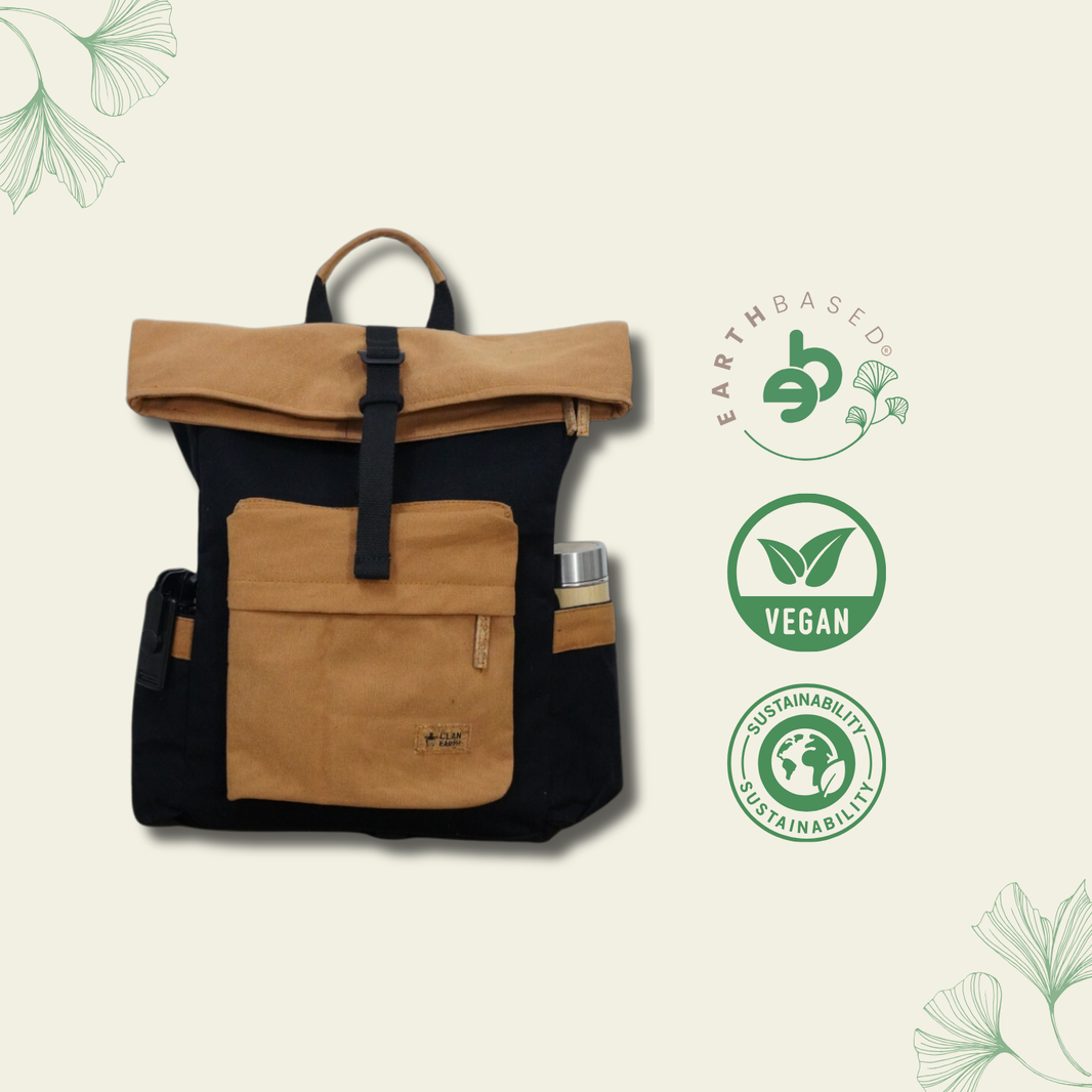 Armadillo Backpack - Black & Brown | Clan Earth - EarthBased 